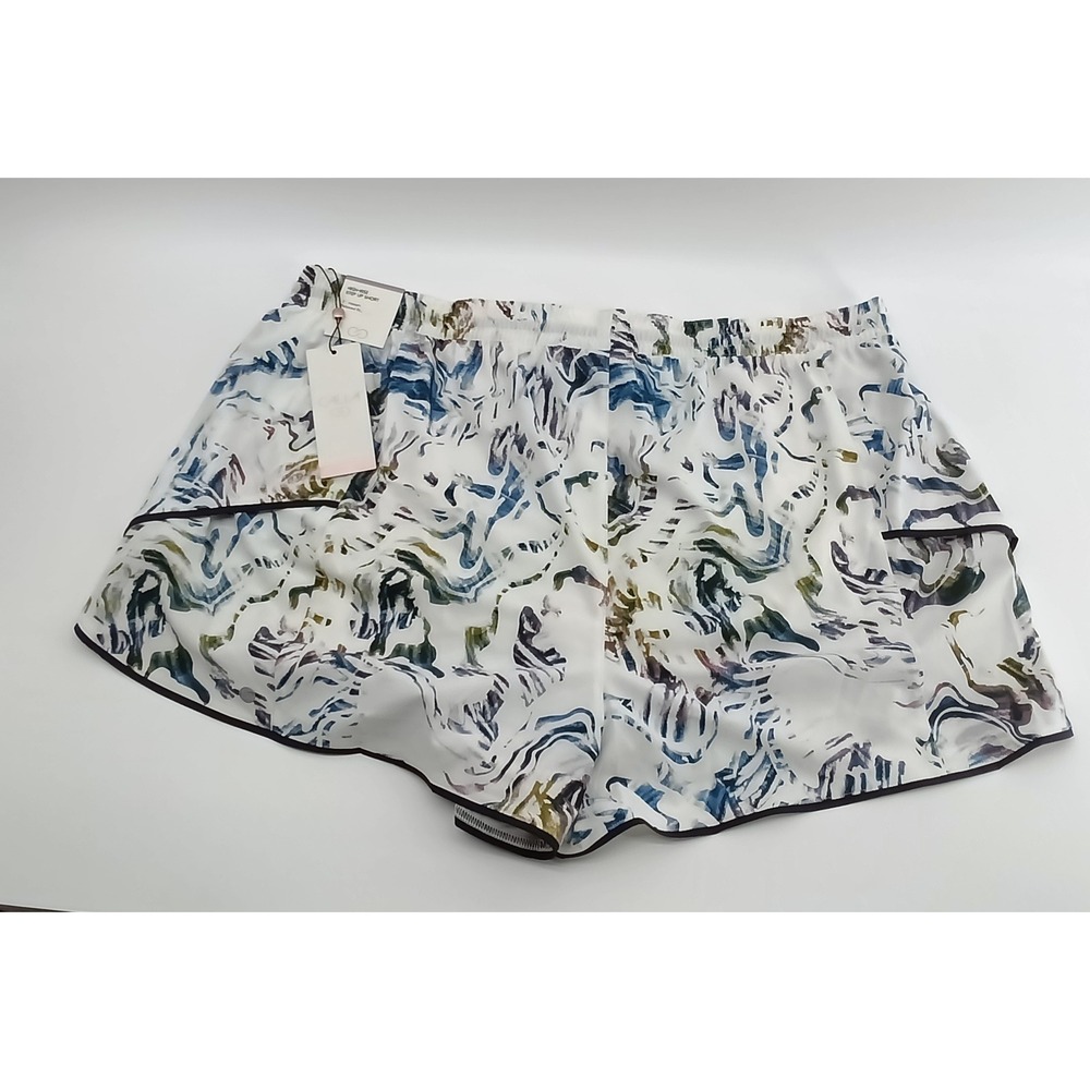 CALIA Step Up Shorts Womens XXL Moss Print Multi High Rise Layered Athletic NEW - Picture 2 of 10